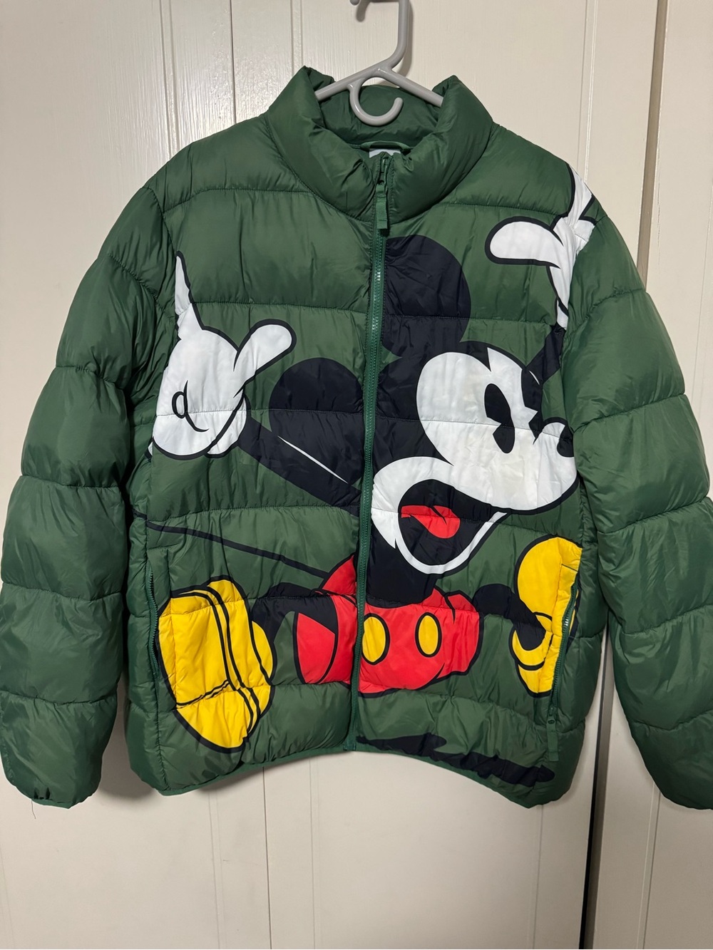 Disney Green Mickey Mouse Puffer Jacket